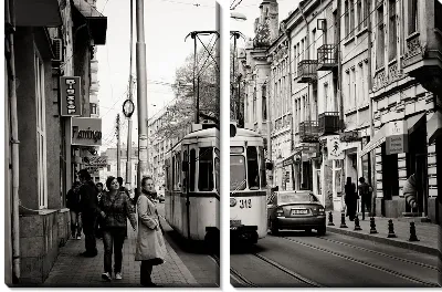 Модульная картина Трамвай (Streetcar) №4