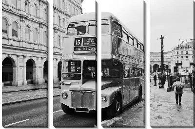 Модульная картина Двухъярусный автобус (double-deck bus)