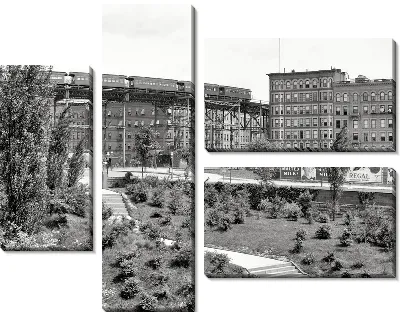 Модульная картина Надземка Нью-Йорка (The elevated New York)