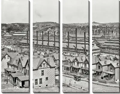 Модульная картина Металлургический завод (homestead steel works)