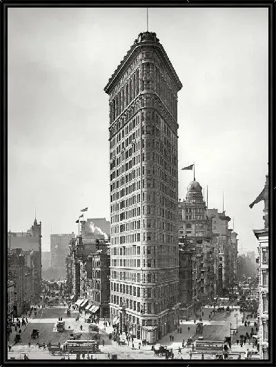 Картина Дом-утюг в Нью-Йорке (House-iron in New York)