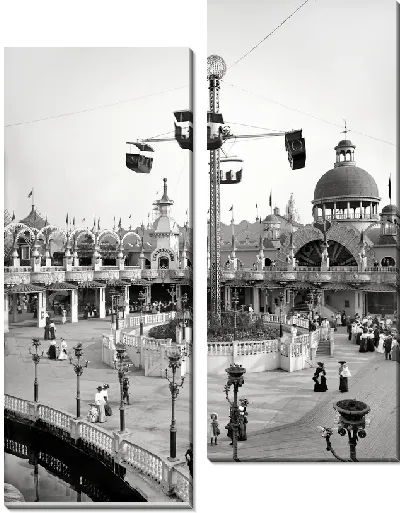 Модульная картина Парк аттракционов (Amusement Park)