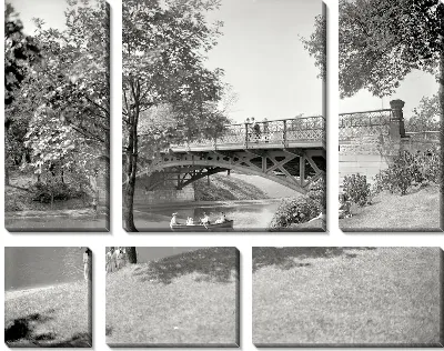 Модульная картина Мост в парке (Bridge in the park)