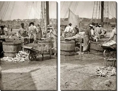 Модульная картина Рыбаки (Fishermen)