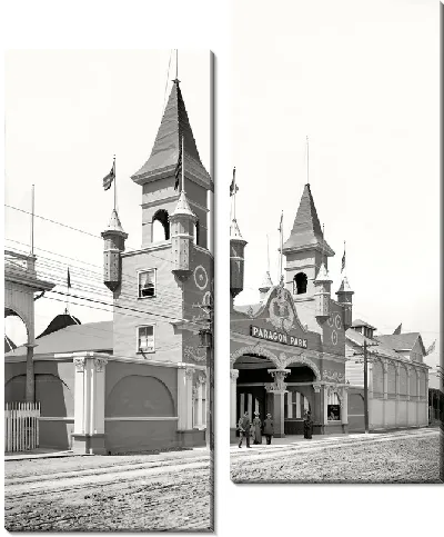 Модульная картина Вход в парк в Бостоне (Entrance to the park in Boston)