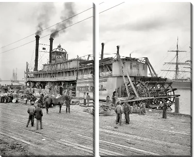 Модульная картина Пароход (Steamer) №4