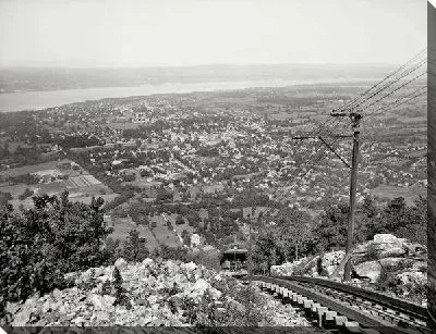Постер Железная дорога спускающаяся с холма (The railway running down the hill)