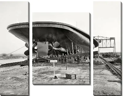 Модульная картина Строительство парохода (construction of ship)