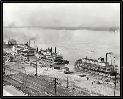 Пароходы в порту (Ships in port)