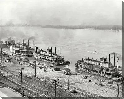 Пароходы в порту (Ships in port)