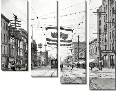 Модульная картина Улица в одном из городов США (Street)