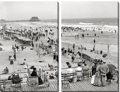 Модульная картина Пляж в Атлантик сити (Beach in Atlantic City)
