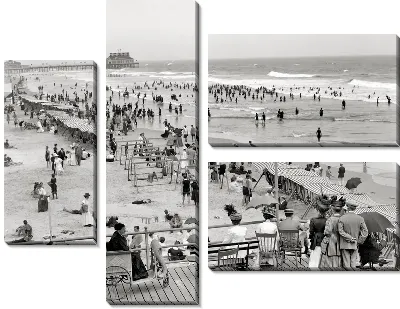 Модульная картина Пляж в Атлантик сити (Beach in Atlantic City)