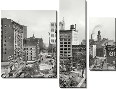 Модульная картина Детройт в 1912 году (Detroit in 1912)