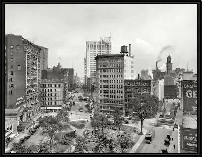 Картина Детройт в 1912 году (Detroit in 1912)
