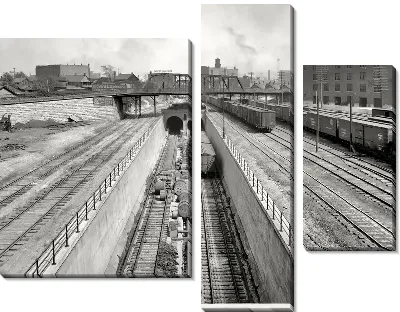 Модульная картина Железная дорога (Railroad) №3