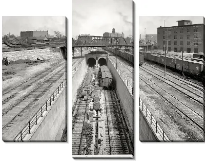 Модульная картина Железная дорога (Railroad) №3