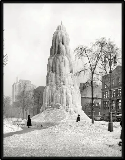 Картина Замерзший фонтан в Детройте (Frozen fountain in Detroit)