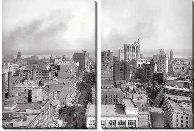 Модульная картина Панорама Детройта (Panorama Detroit)