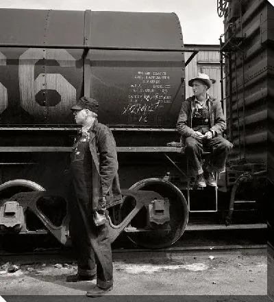 Постер Рабочие возле поезда (Working near train)