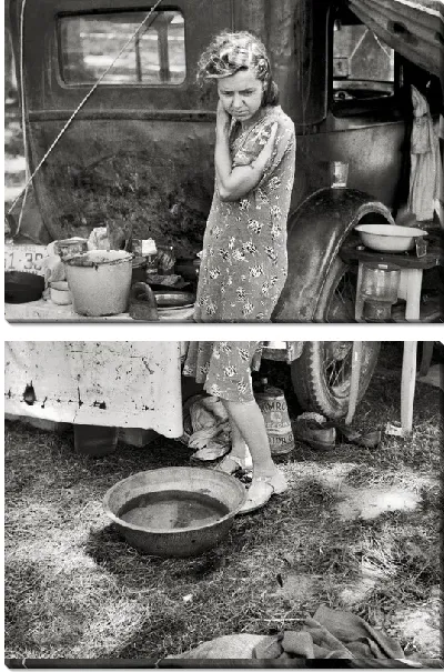 Модульная картина Женщина возле машины (A woman near the car)