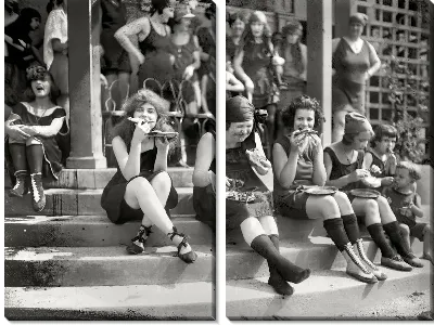 Модульная картина Поедание пирога (Eating the cake)