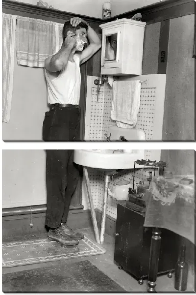 Модульная картина Мужчина бреется (Man shaves)