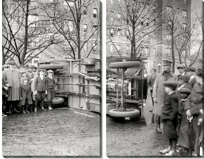 Модульная картина Перевернутый автомобиль (Overturned car)