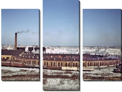 Модульная картина Железнодорожных депо (Railroad depot)