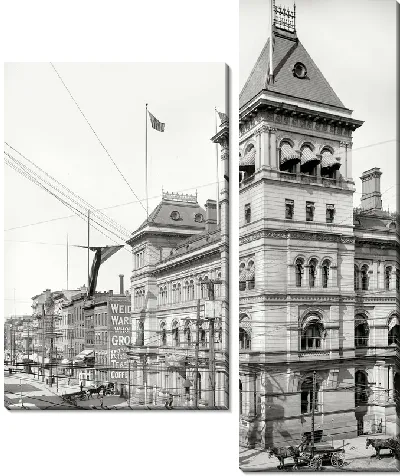 Модульная картина Здание почты в Нью-Йорке (Post Office Building in New York City)
