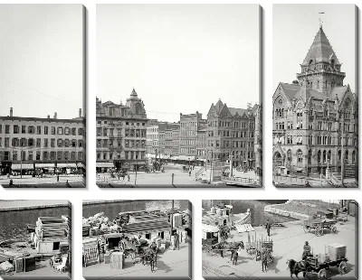 Модульная картина Вид на площадь в Нью-Йорке (View of the area of ​​New York)