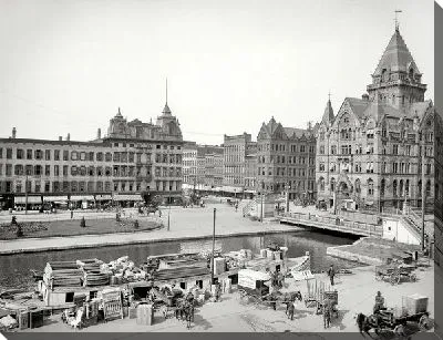Постер Вид на площадь в Нью-Йорке (View of the area of ​​New York)