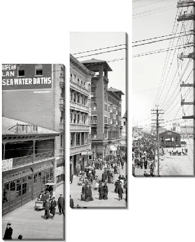 Модульная картина Набережная Атлантик сити