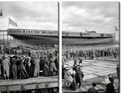 Модульная картина Люди на причале (People on the pier)