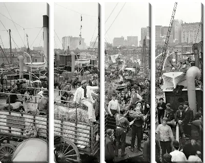 Модульная картина Люди на причале (People on the pier) №2