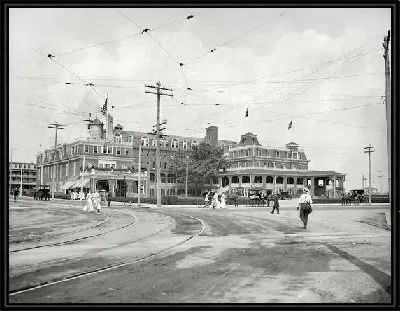 Картина Улица с трамвайными путями (Street with tramway)