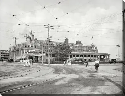 Постер Улица с трамвайными путями (Street with tramway)