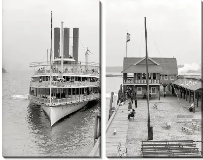 Модульная картина Пароход у причала (Steamer moored)
