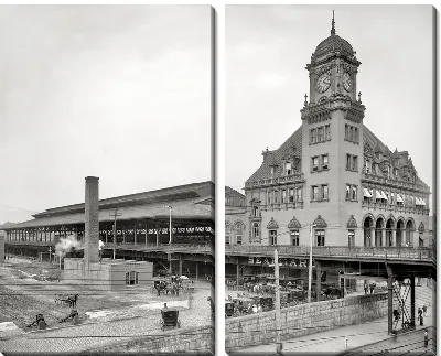 Модульная картина Вокзал в США (Station in the U.S.) №2