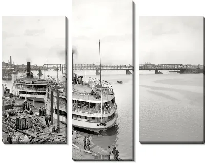 Пароходы у пристани (Ships at berth)