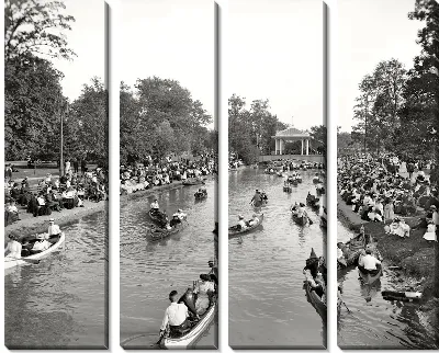 Модульная картина Лодки в парке (Boats in the Park)