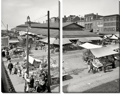 Модульная картина Рынок (market) №3