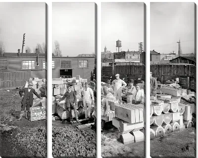 Модульная картина Рабочие (Labor) №2