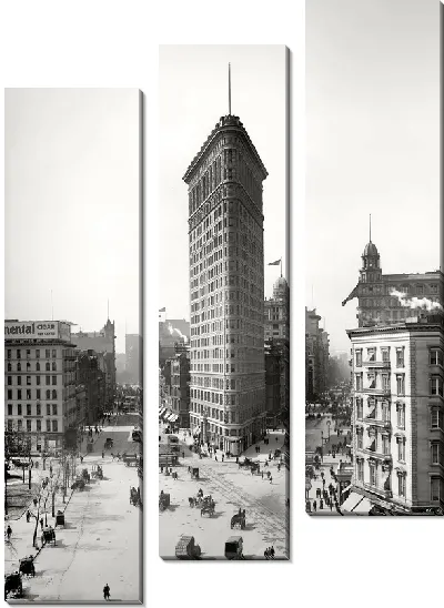 Модульная картина Дом-утюг (House-iron)