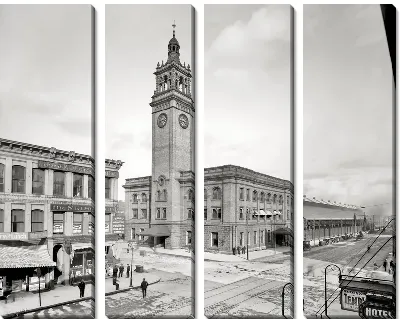 Модульная картина Здание вокзала (The station building)