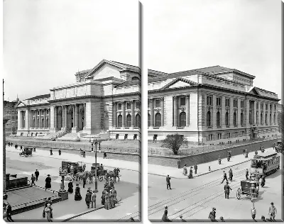 Модульная картина Публичная библиотека в Нью-Йорке (The public library in New York City)