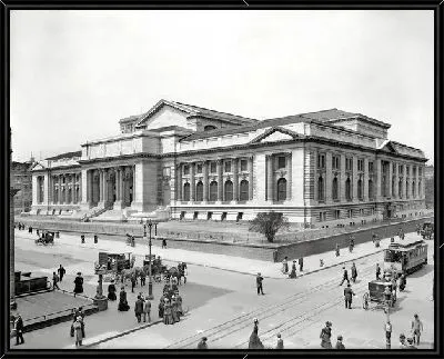 Картина Публичная библиотека в Нью-Йорке (The public library in New York City)