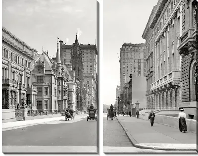 Модульная картина Нью-Йорк 1908 год (New York 1908)