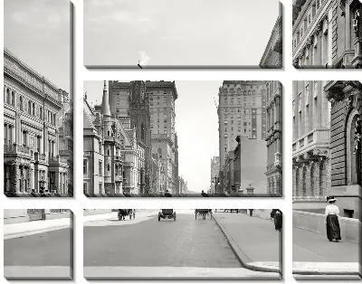 Модульная картина Нью-Йорк 1908 год (New York 1908)