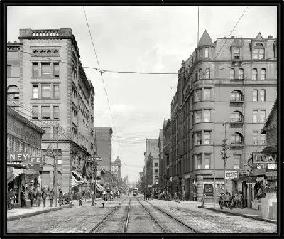 Картина Улица с трамвайными путями (Street with tramway) №4